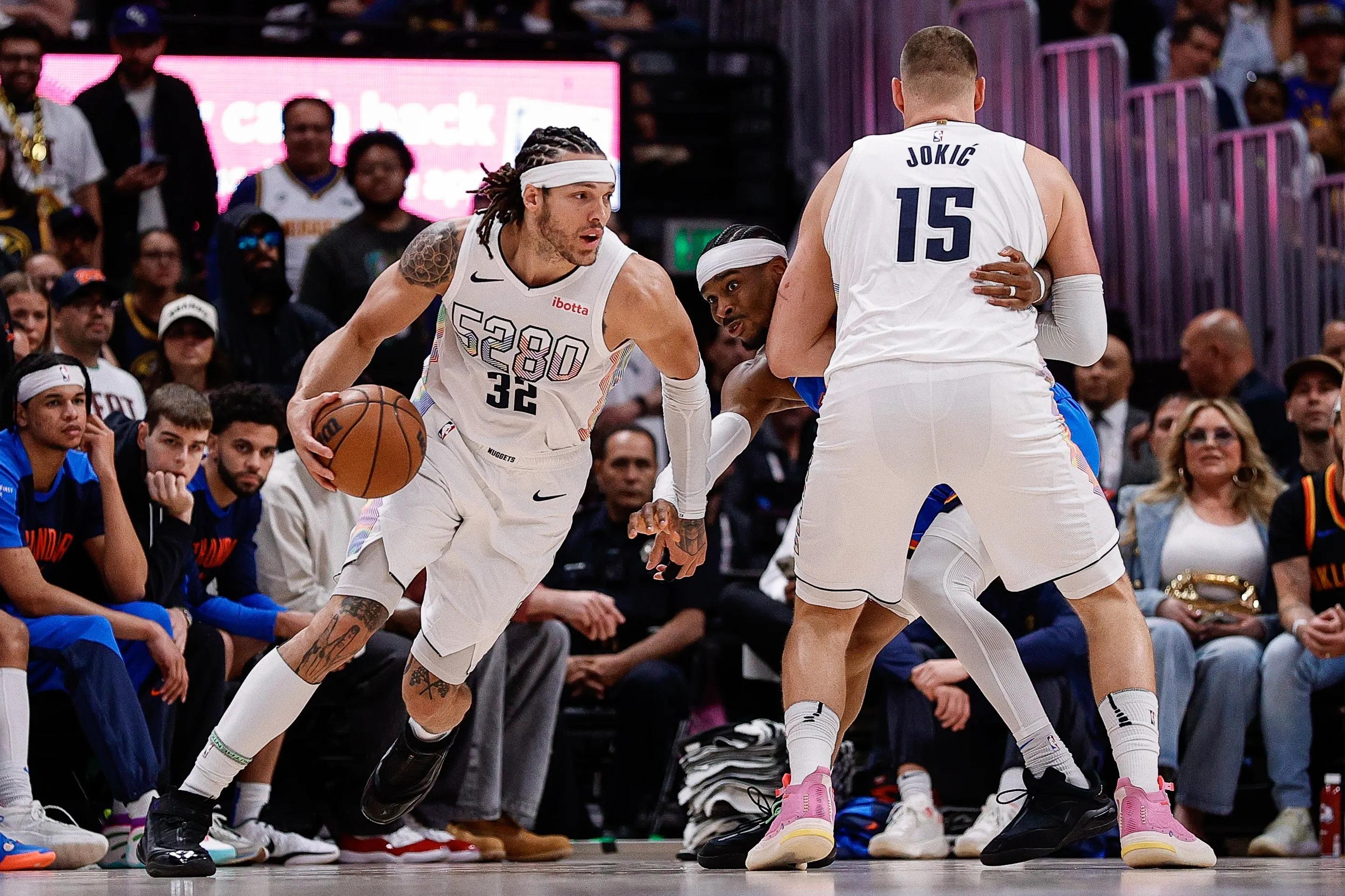 掘金横扫骑士,伦纳德关键制胜 掘金横扫骑士,伦纳德关键制胜