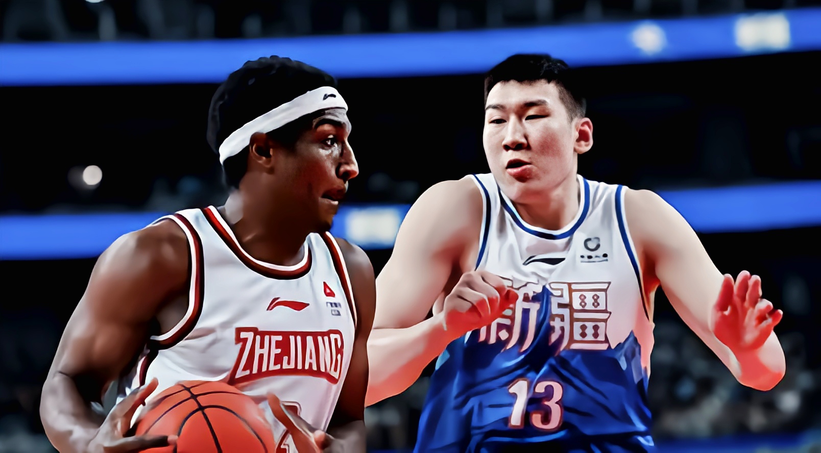浙江队险胜新疆队，王哲林带队取胜